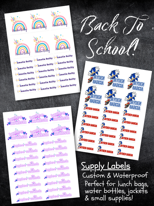 Custom School Labels